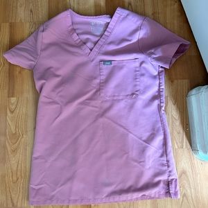 Used Limited Edition Chalk Pink Figs Top XXS